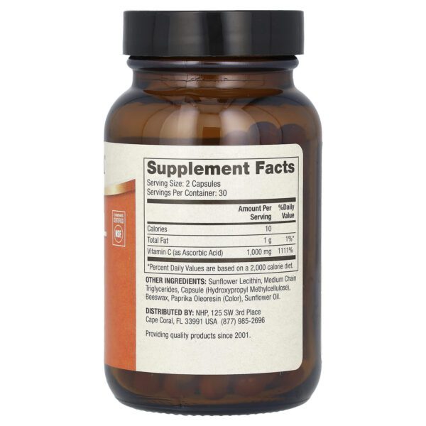 Dr Mercola Liposomal Vitamin C 1000 mg 60 Gelatin-Free Capsules