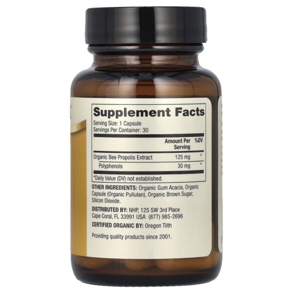 Dr. Mercola Organic Bee Propolis, 30 Capsules