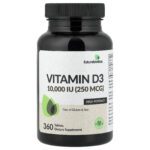 FutureBiotics Vitamin D3, 250 µg (10,000 IU), 360 tablets