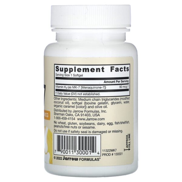 Jarrow Formulas MK-7, 90 mcg, 60 softgels