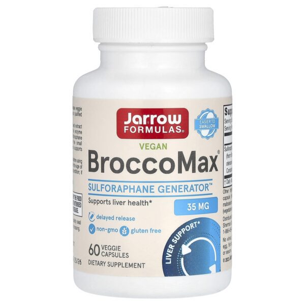 Jarrow Formulas, Vegan BroccoMax, 60 vegetable capsules