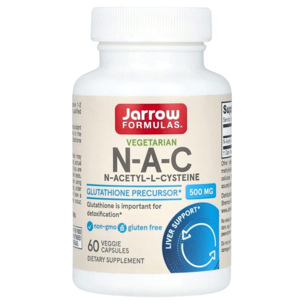 Jarrow Formulas, Vegetarian NAC, 500 mg, 60 Vegetarian Capsules