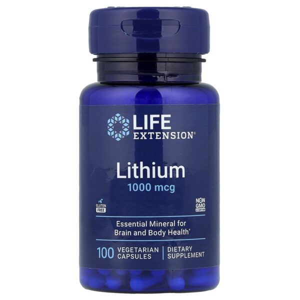 Life Extension Lithium, 1,000 mcg - 100 vegetarian capsules