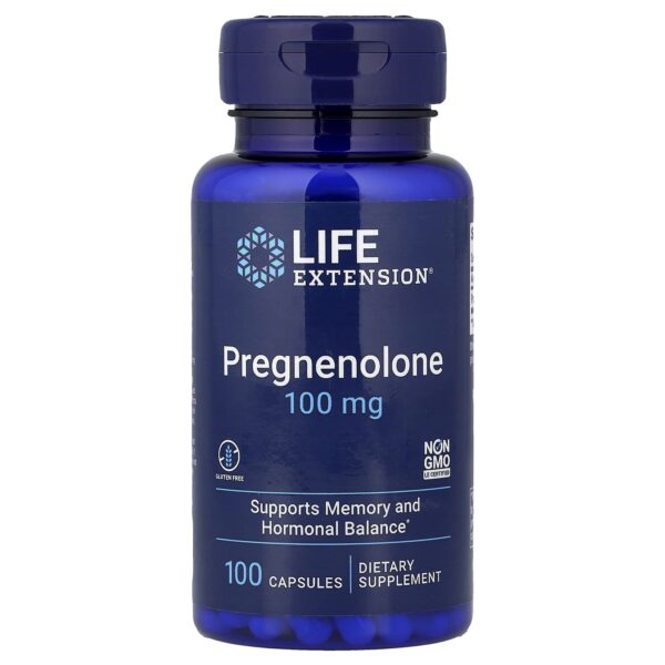 Life Extension Pregnenolone, 100 mg, 100 capsules