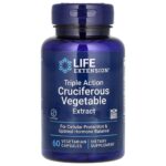 Life Extension Triple Action Cruciferous Vegetable Extract, 60 Vegetarian Capsules