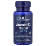 Life Extension Vitamin B3 Niacin, 500 mg, 100 capsules