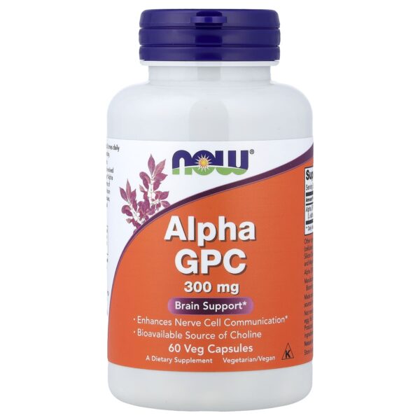 NOW Foods, Alpha GPC, 300 mg, 60 vegetable capsules