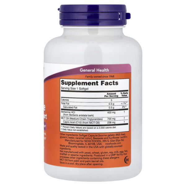 NOW Foods, Berberine Blood Sugar Regulator, 90 Softgel Capsules