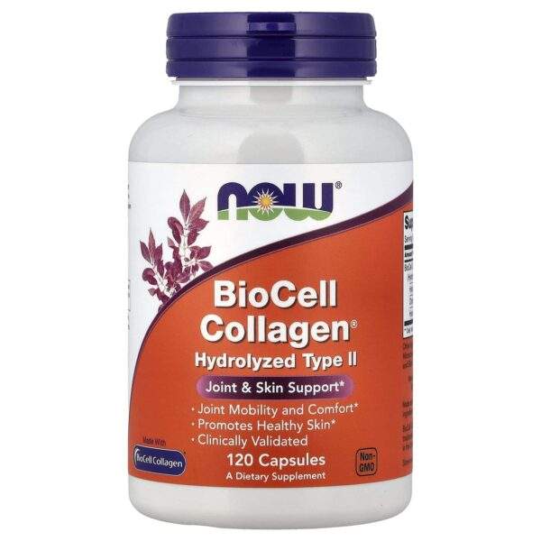 NOW Foods BioCell Collagen Hydrolyzed Type II 120 - Maroc Prix