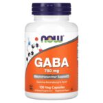 NOW Foods, GABA, 750 mg, 100 vegetarian capsules