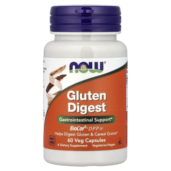 NOW Foods, Gluten Digest, 60 vegetarian capsules