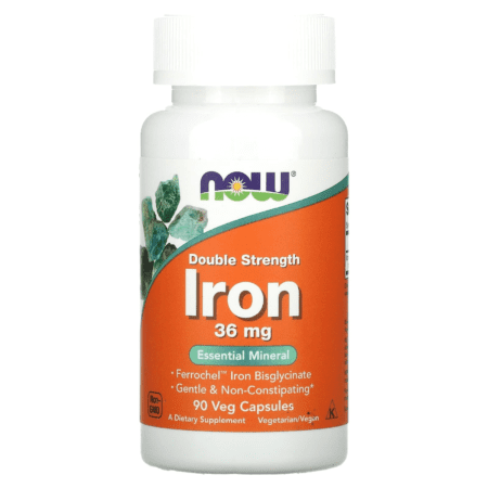 NOW Foods, Iron, 36 mg, 90 vegetable capsules
