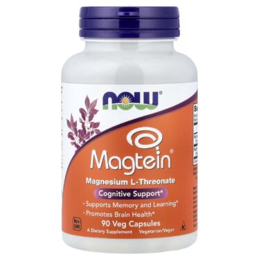Now Foods Magtein -Magnesium L-Threonate -90 Veg Capsules