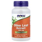 NOW Foods, Olive Leaf Extract, 500 mg, 60 Vegetarian Capsules