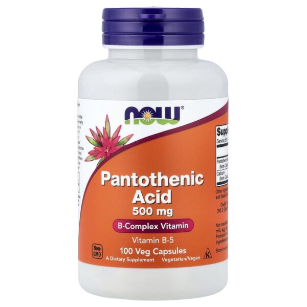 NOW Foods, Pantothenic Acid, 500 mg, 100 Vegetable Capsules