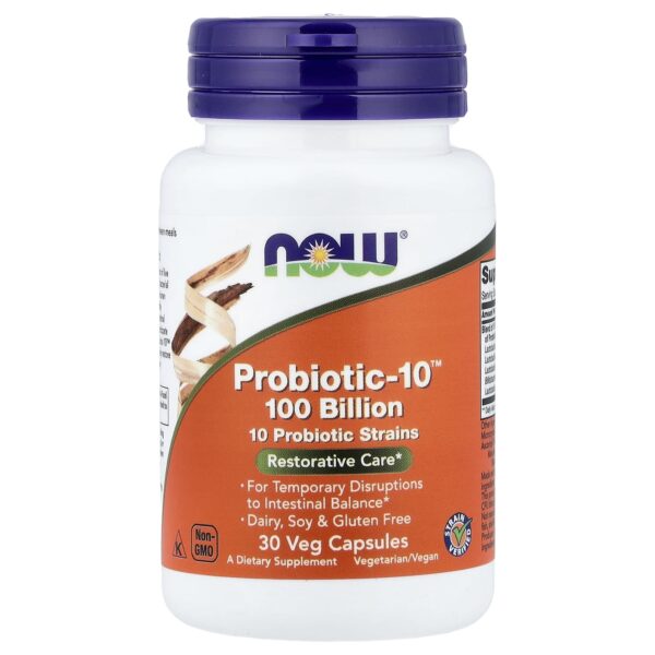 NOW Foods, Probiotic-10™, 30 vegetarian capsules