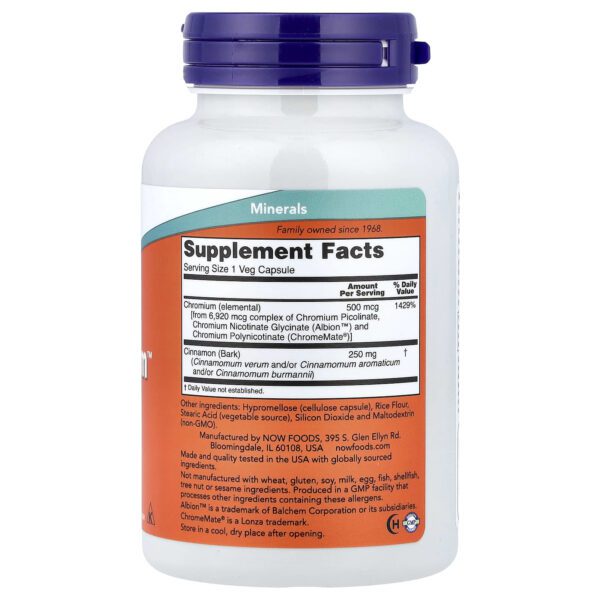 NOW Foods, Tri-Chromium™, 180 vegetarian capsules