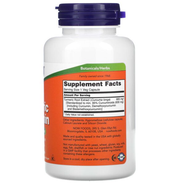 NOW Foods, Turmeric Curcumin, 60 Vegetable Capsules