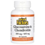 Natural Factors Glucosamine & Chondroitin, 60 Capsules