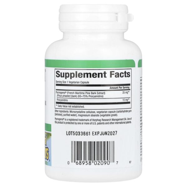 Natural Factors Pycnogenol, 25 mg, 60 vegetarian capsules