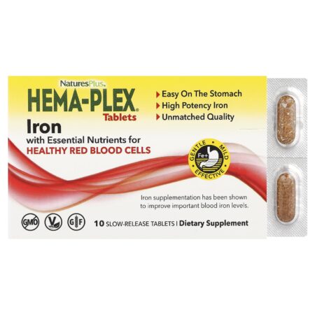 NaturesPlus Hema-Plex, 10 slow-release tablets