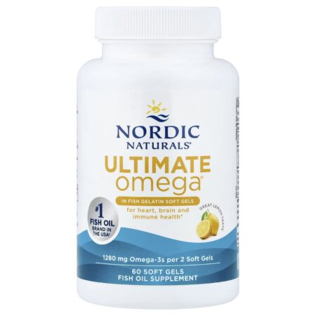 Nordic Naturals, Ultimate Omega®, Lemon, 60 softgel capsules (640 mg each)