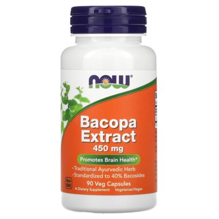 Now Foods Bacopa Extract, 450 mg, 90 Capsules