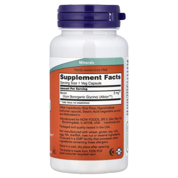 Now Foods Bore (Bore), 3 mg, 100 capsules