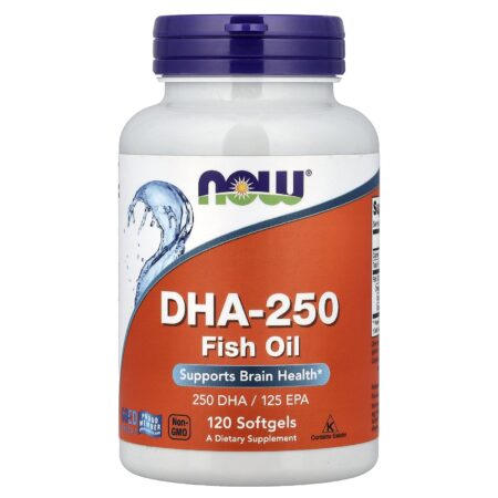 Now Foods DHA-250 Fish Oil 120 Softgel Capsules