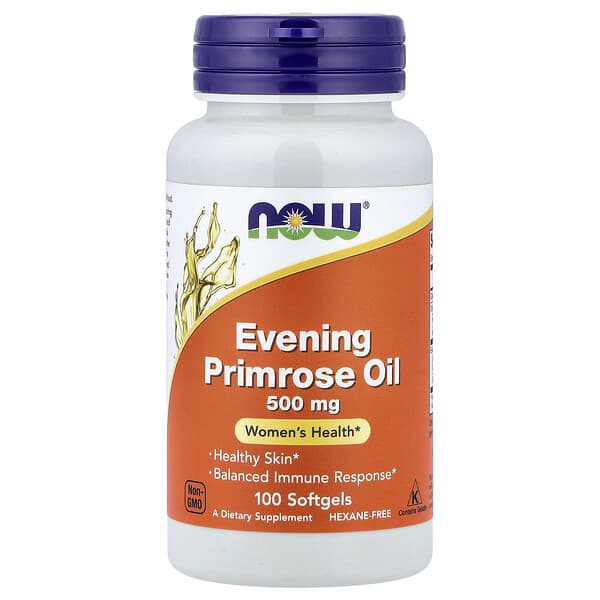 Now Foods Evening Primrose Oil 500mg, Healthy Skin 100 Capsules