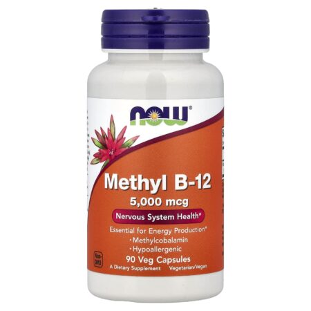 Now Foods Extra Strength Methyl B-12, B12 5000 mcg, 90 Vegetable Capsules