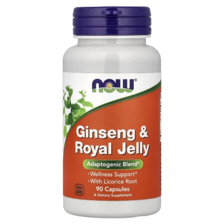 Now Foods Ginseng and Royal Jelly, Ginseng & Royal Jelly, 90 Capsules