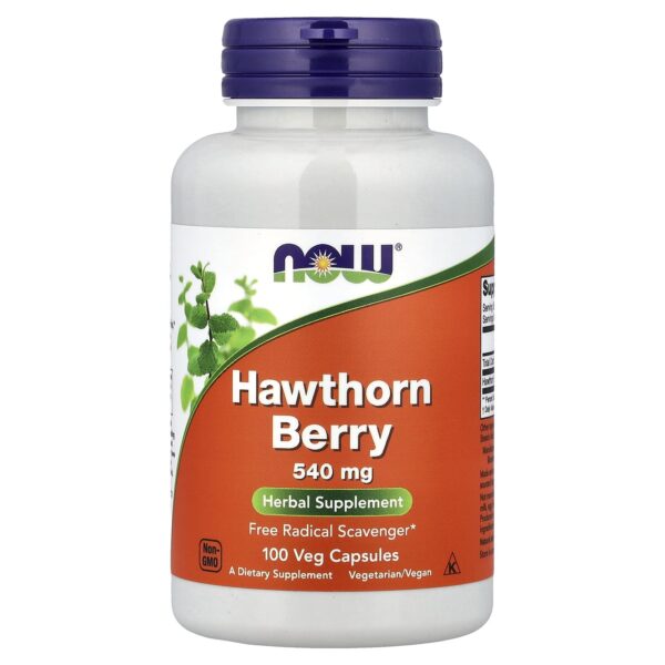 Now Foods Hawthorn Berry, 540 mg - 100 vegetable capsules