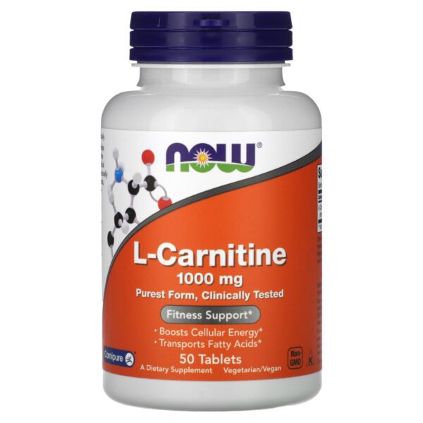 Now Foods L-Carnitine, 1000 mg, 50 tablets