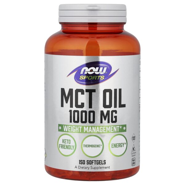 Now Foods MCT Oil (Sports, MCT Oil) 1000 mg, 150 capsules