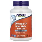 Now Foods Omega 3 1000mg Mini Gel 180 EPA 120 DHA 180 Softgels