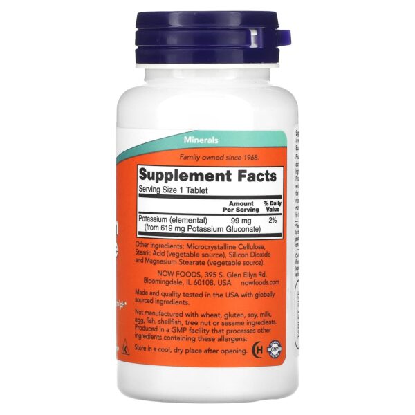 Now Foods Potassium Gluconate, 99 mg, 100 Tablets