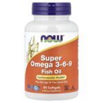 Now Foods Super Omega 3-6-9, 1200 mg, 90 Softgel Capsules