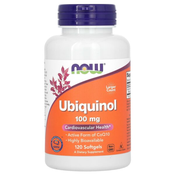 Now Foods Ubiquinol, 100 mg, 120 softgels