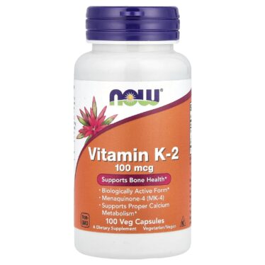 Now Foods Vitamin K-2 100 mcg 100 vegetable capsules
