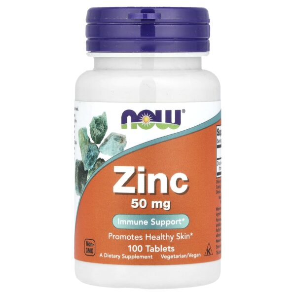 Now Foods Zinc, 50 mg, 100 Tablets