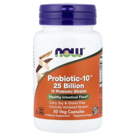 Now Probiotic-10, 25 billion, 50 vegetarian capsules