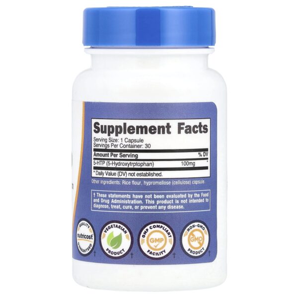 Nutricost, 5-HTP, 100 mg, 30 capsules