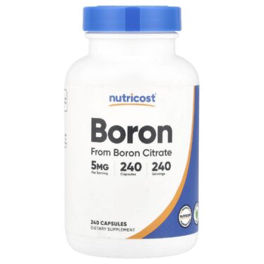 Nutricost Boron, 5 mg, boron citrate, 240 capsules