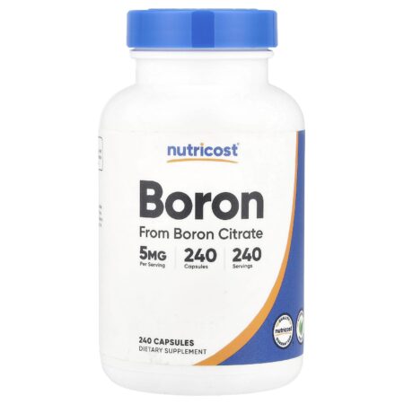 Nutricost Boron, 5 mg, boron citrate, 240 capsules