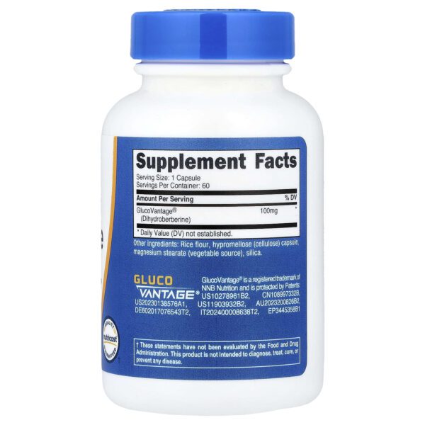 Nutricost Dihydroberberine, 100 mg, 60 Capsules, Dihydro berberine