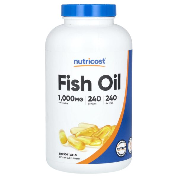 Nutricost, Fish Oil, 1000 mg, 240 softgel capsules