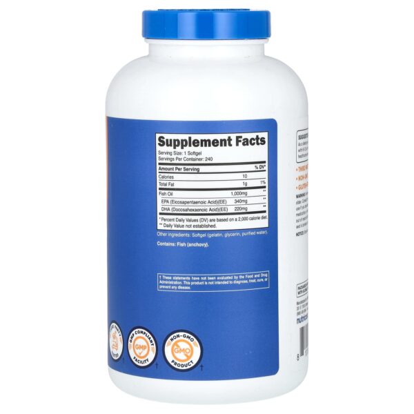 Nutricost, Fish Oil, 1000 mg, 240 softgel capsules