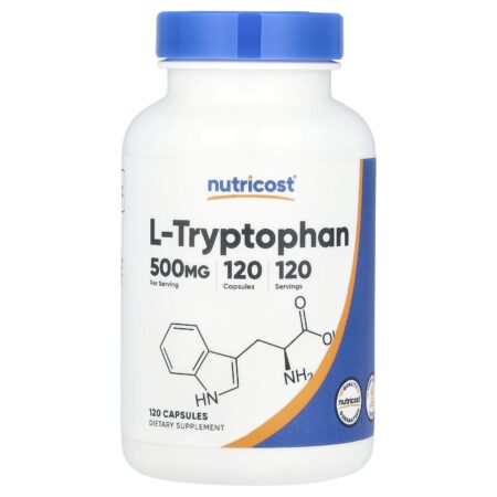 Nutricost L-tryptophan 500 mg, 120 capsules