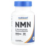 Nutricost NMN, 500 mg, 60 capsules (250 mg per capsule)